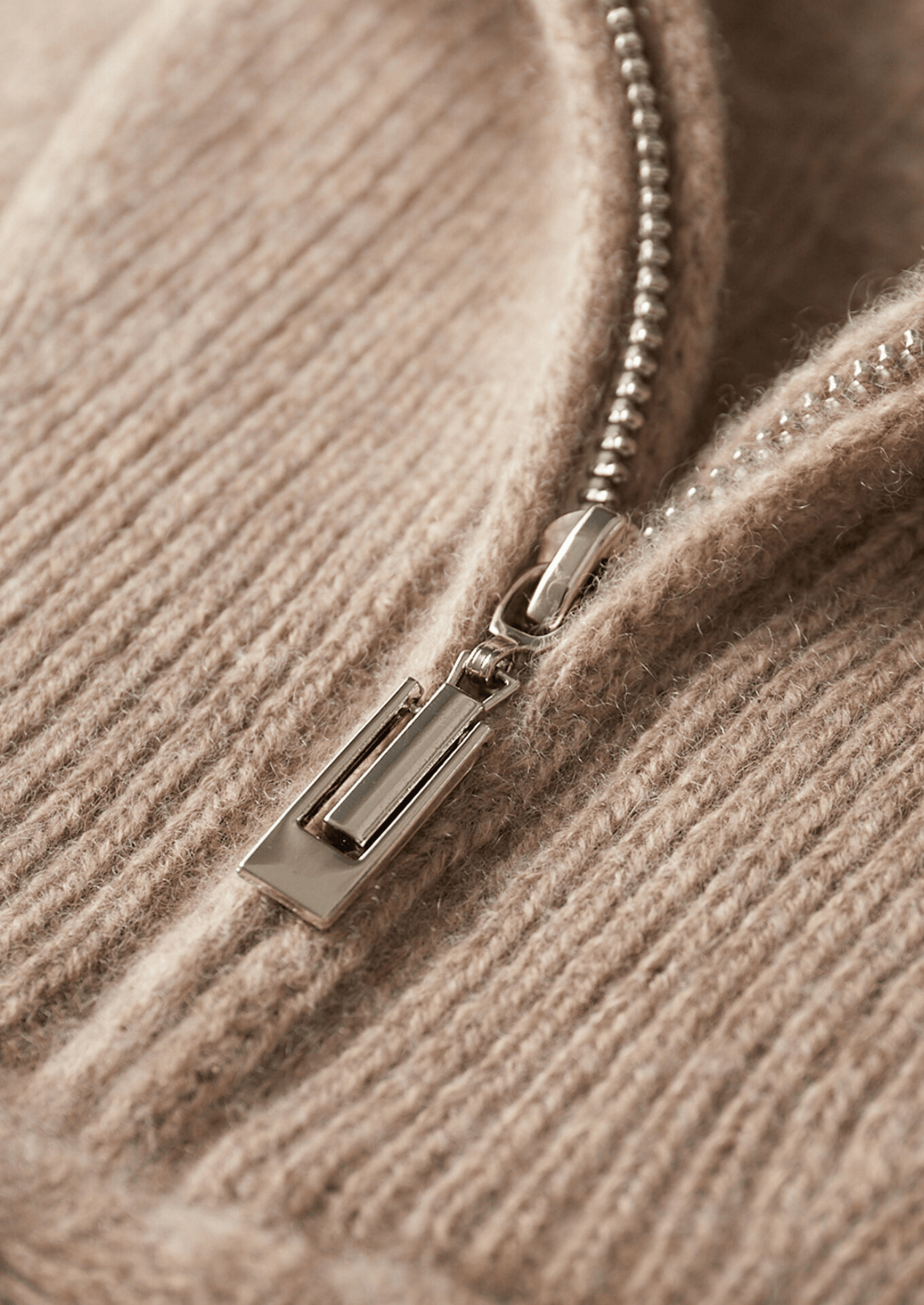 PURE CASHMERE CABLE HALF ZIP SWEATER - LORMIER - 