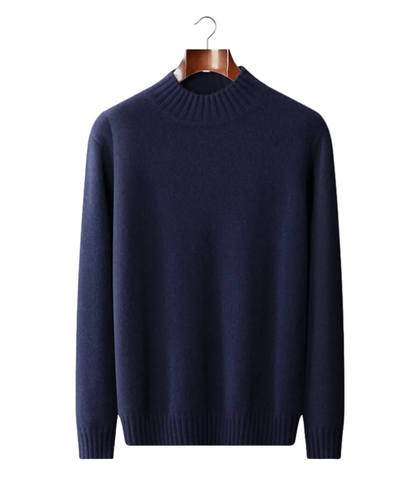 PURE CASHMERE MOCKNECK SWEATER - LORMIER - 