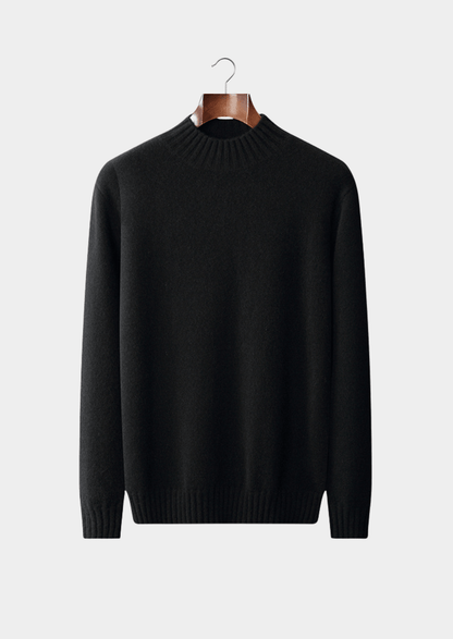 PURE CASHMERE MOCKNECK SWEATER - LORMIER - 