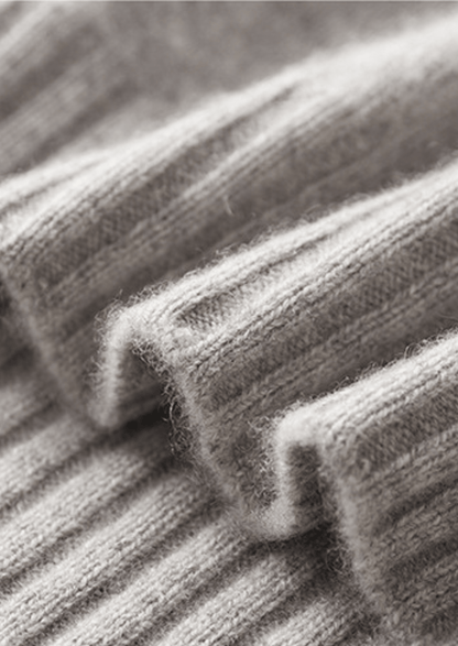 PURE CASHMERE MOCKNECK SWEATER - LORMIER - 