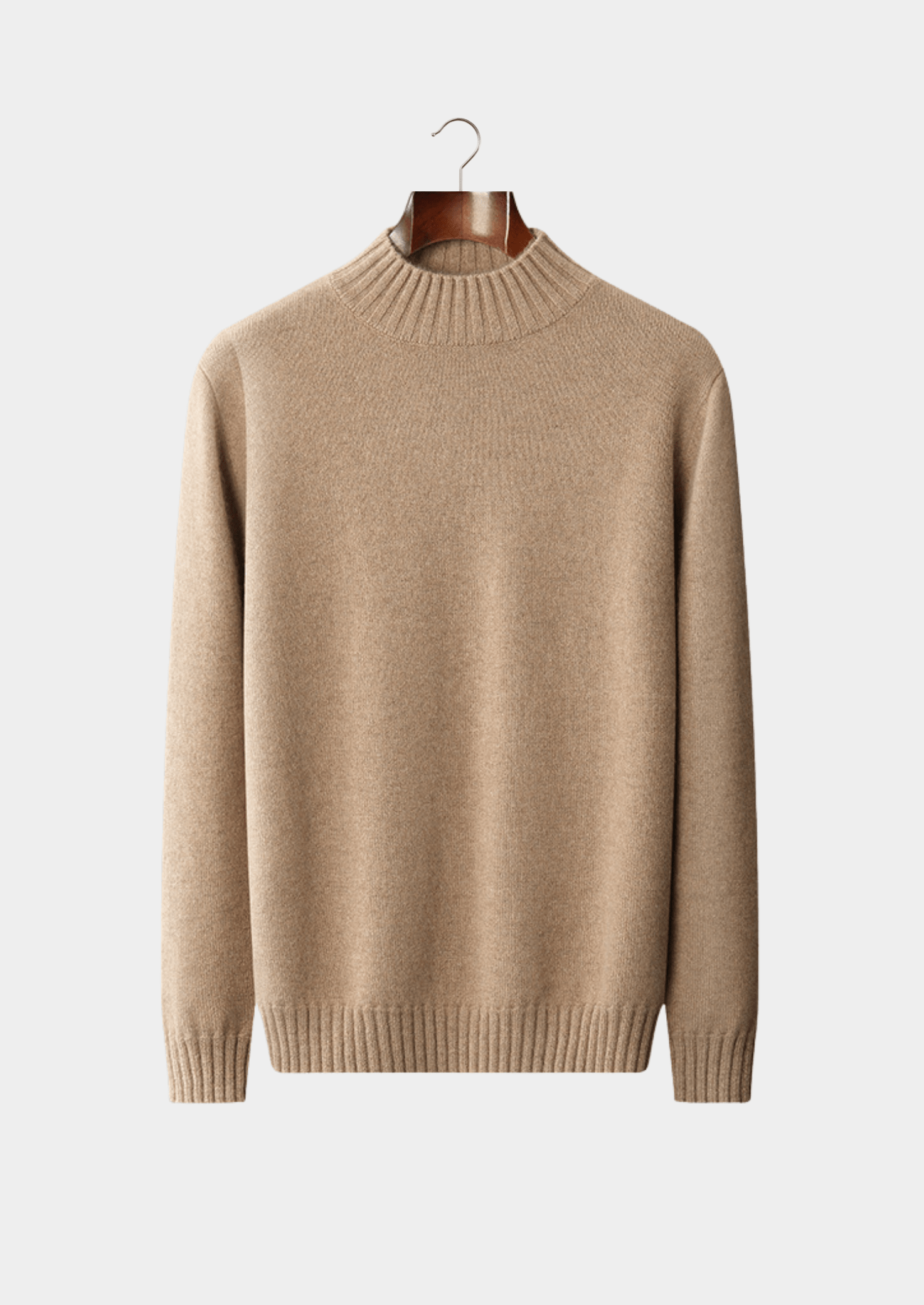 PURE CASHMERE MOCKNECK SWEATER - LORMIER - 