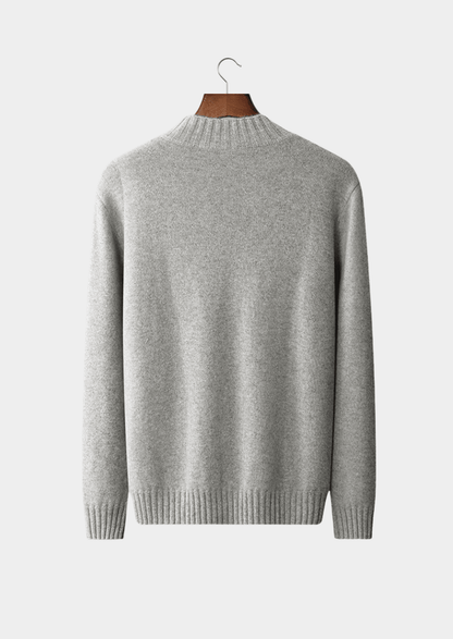 PURE CASHMERE MOCKNECK SWEATER - LORMIER - 