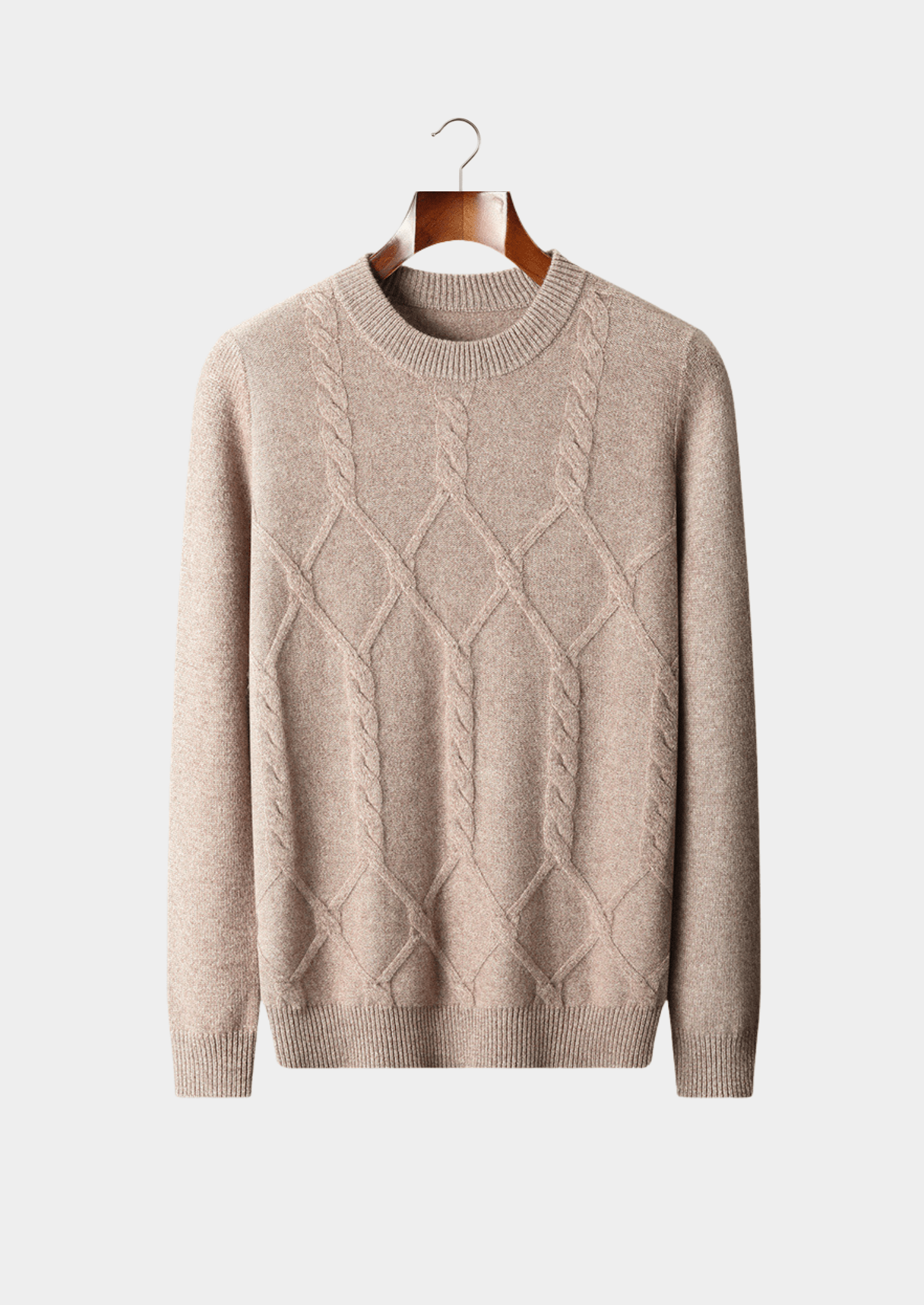 PURE CASHMERE PATTERN CREWNECK - LORMIER - 
