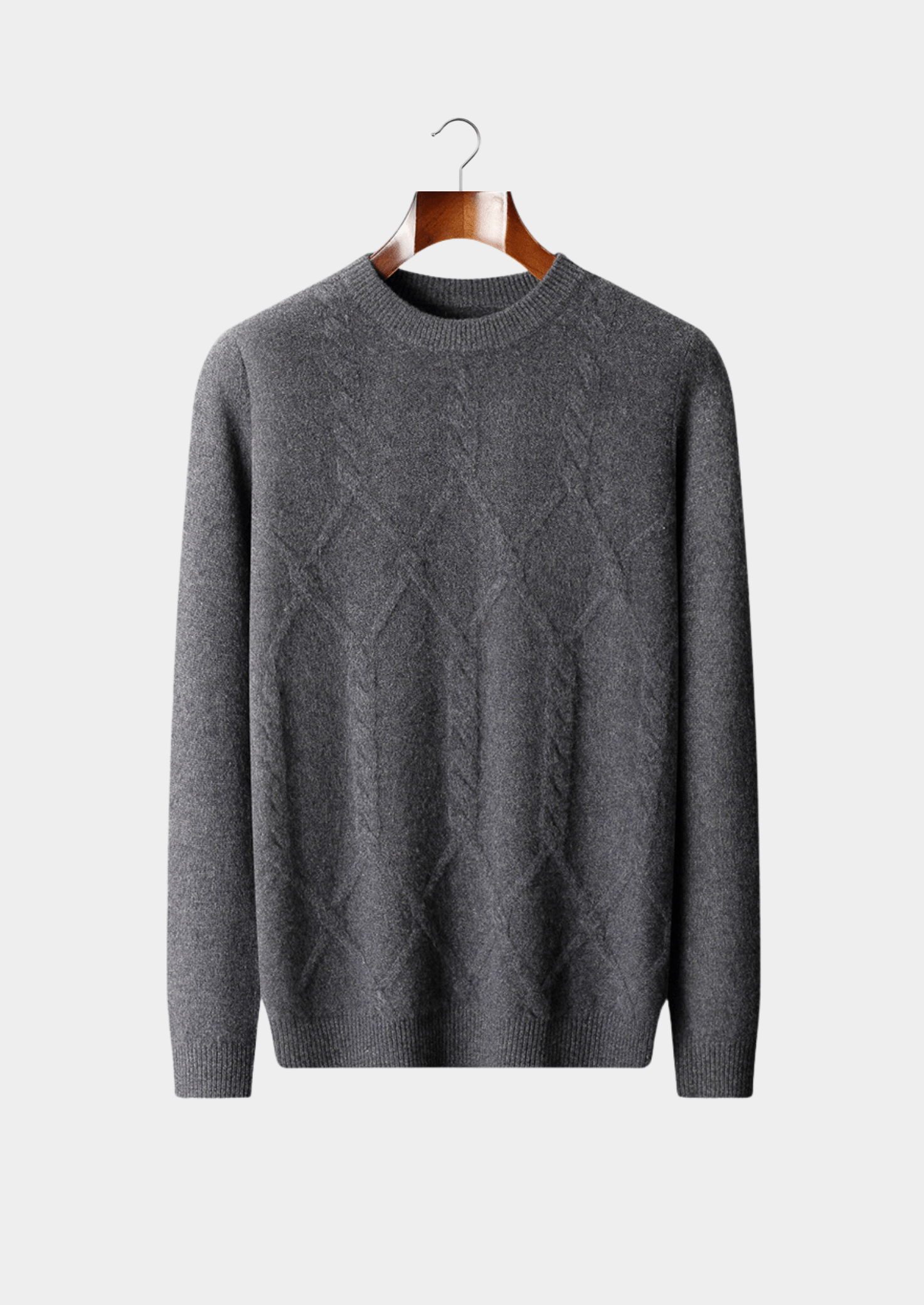 PURE CASHMERE PATTERN CREWNECK - LORMIER - 