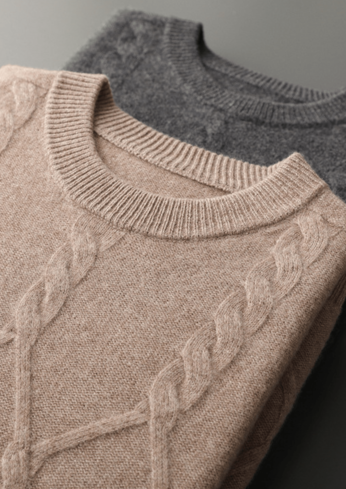 PURE CASHMERE PATTERN CREWNECK - LORMIER - 