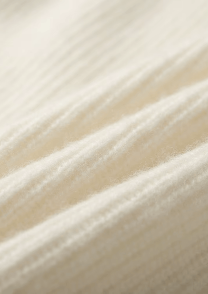 PURE CASHMERE RIBBED V - NECK SWEATER - LORMIER - 