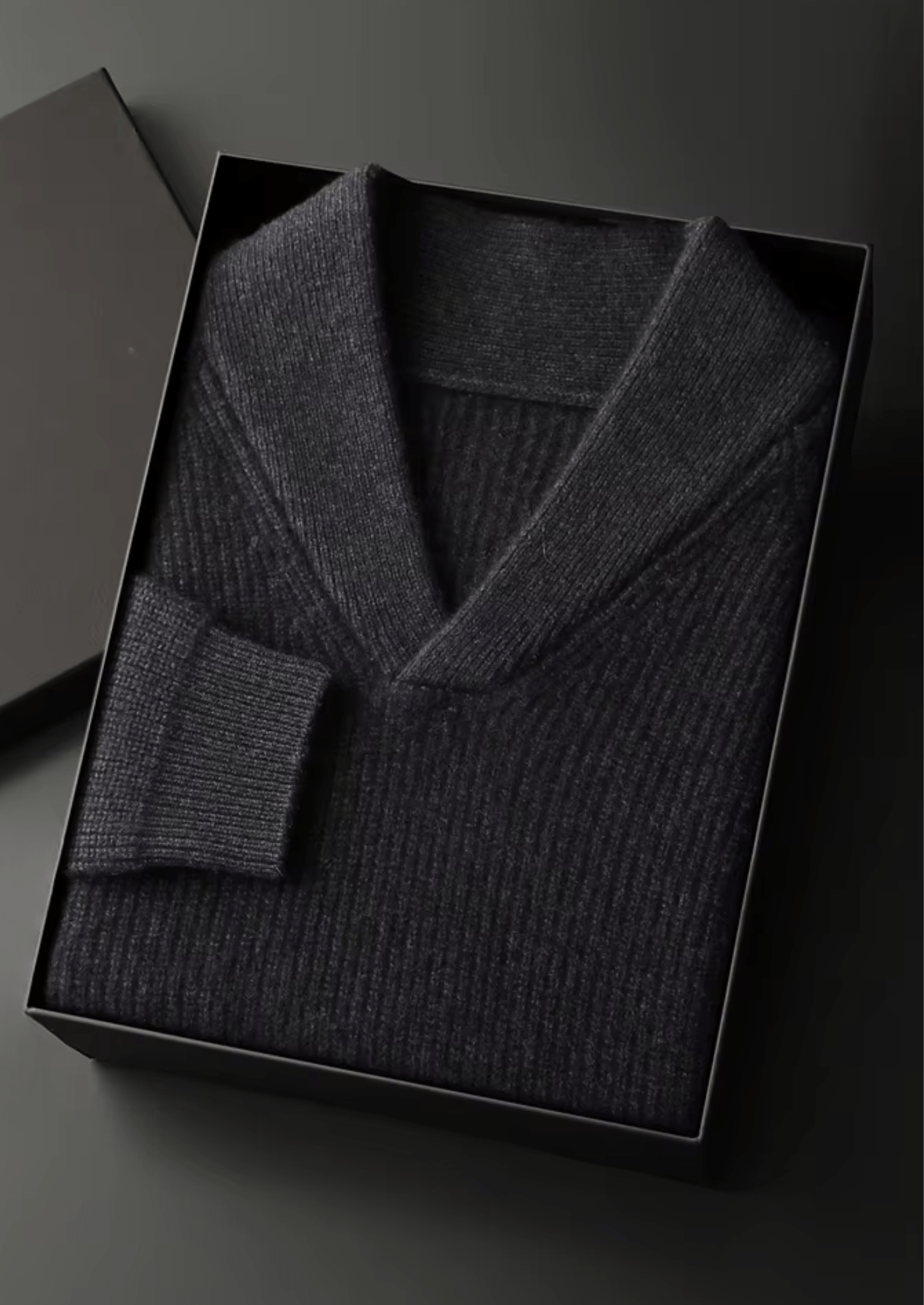 PURE CASHMERE RIBBED V - NECK SWEATER - LORMIER - 