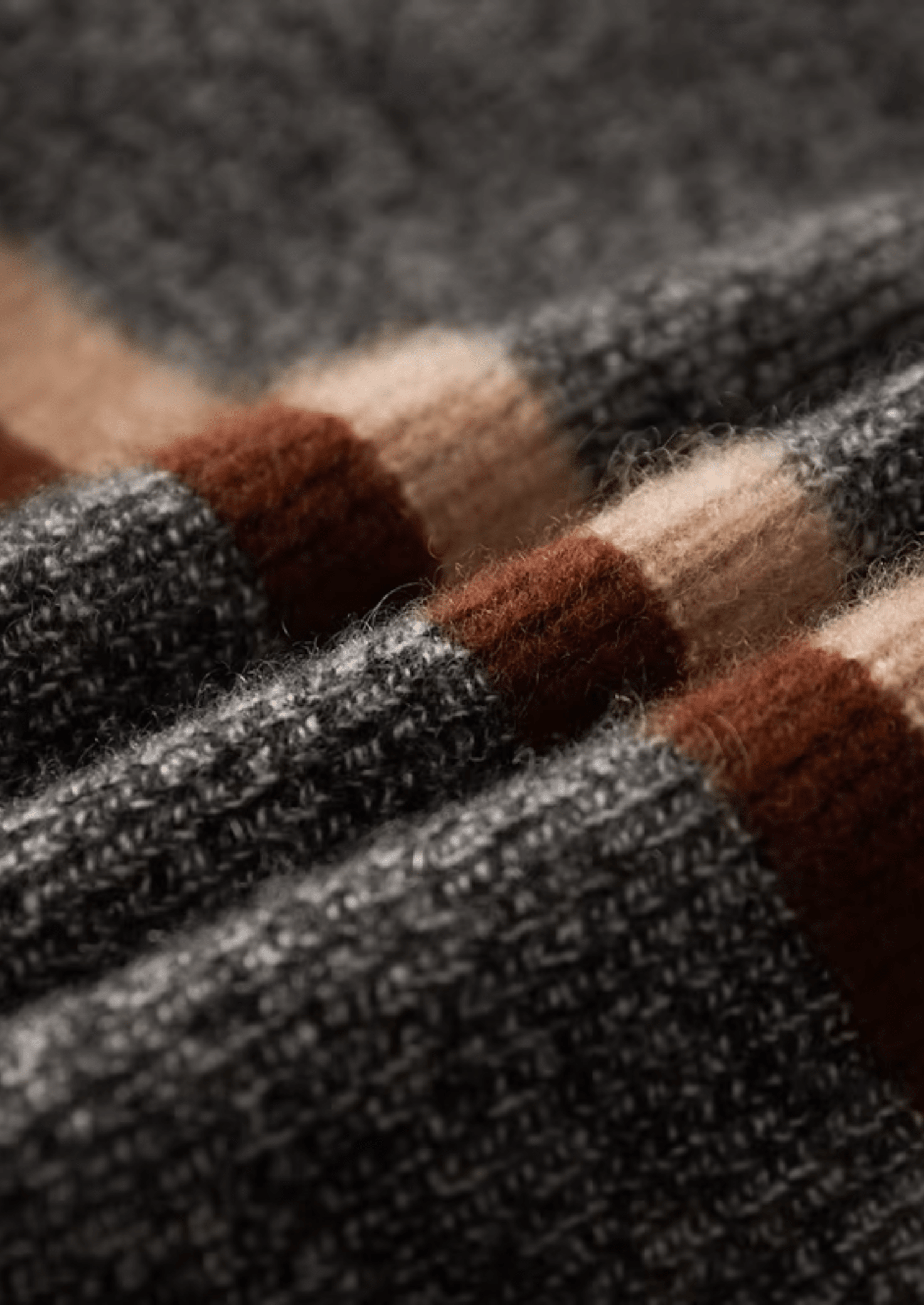 PURE CASHMERE STRIPED ZIP CARDIGAN - LORMIER - 