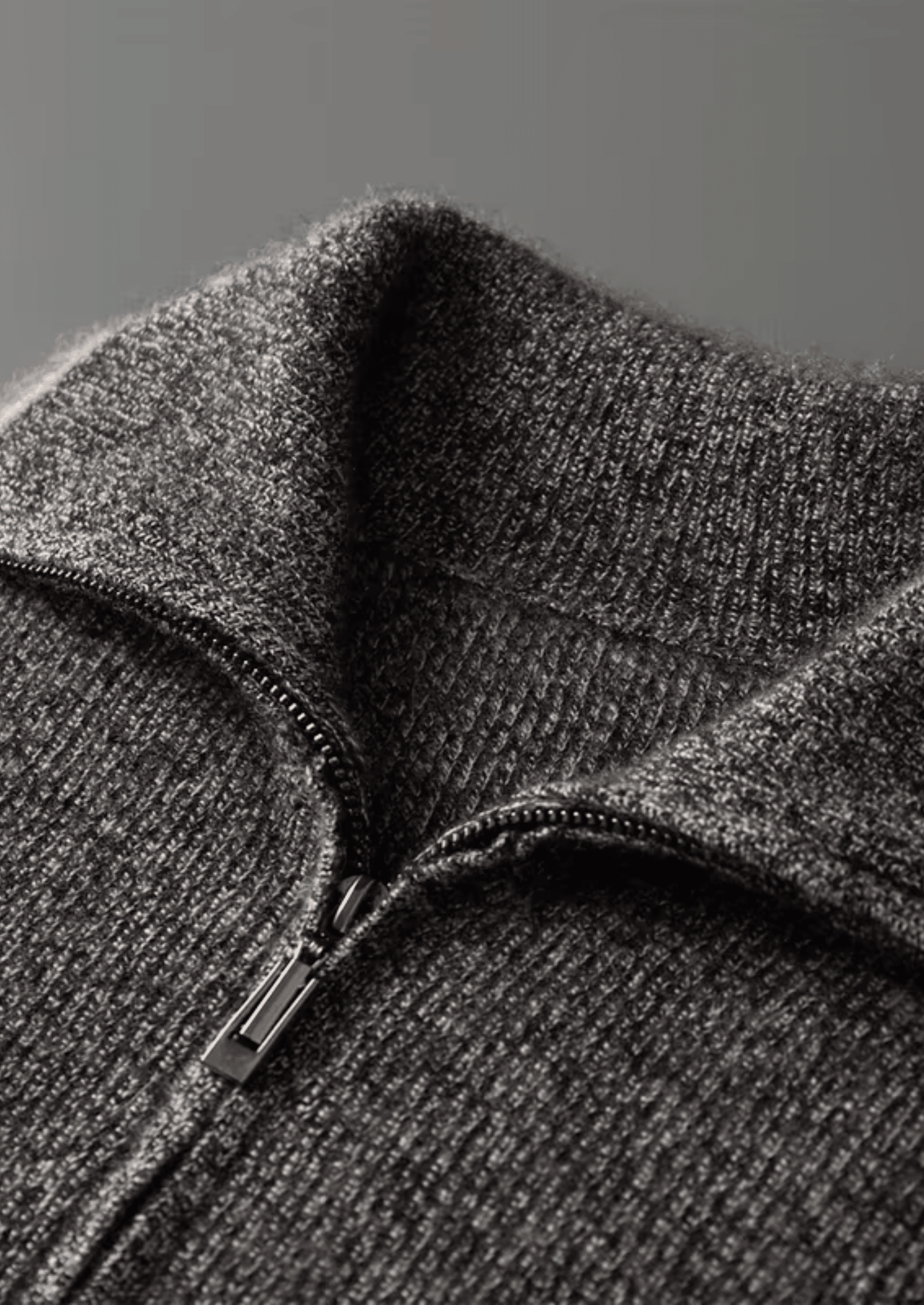PURE CASHMERE STRIPED ZIP CARDIGAN - LORMIER - 