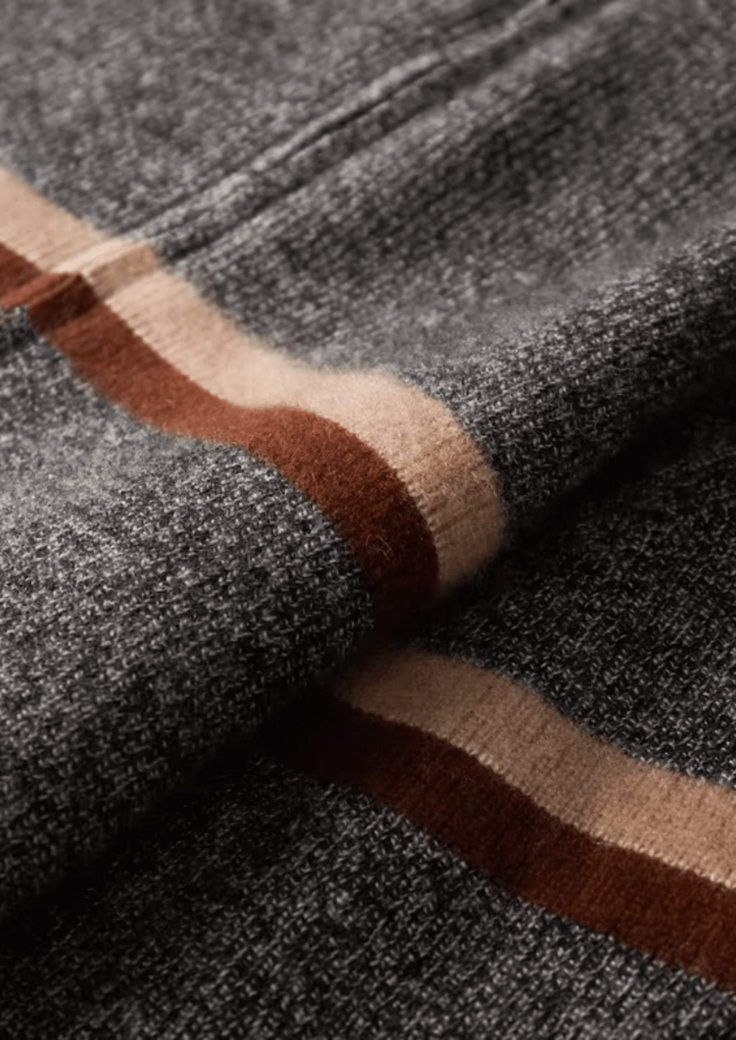 PURE CASHMERE STRIPED ZIP CARDIGAN - LORMIER - 