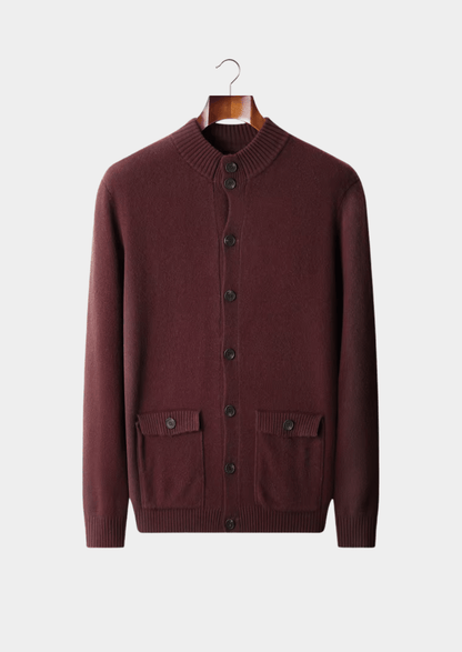 PURE EXTRA - FINE MERINO WOOL BUTTON CARDIGAN - LORMIER - 