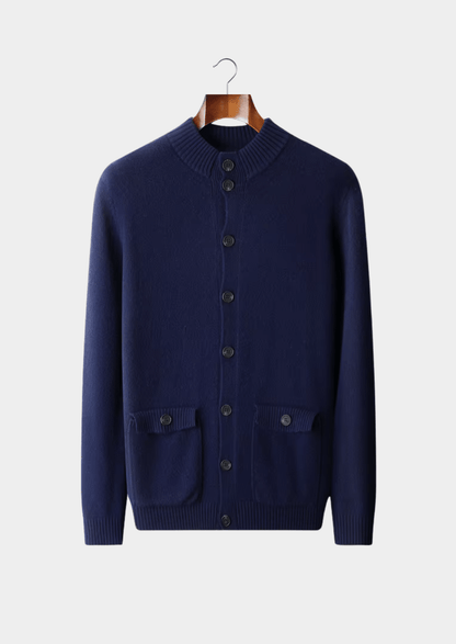 PURE EXTRA - FINE MERINO WOOL BUTTON CARDIGAN - LORMIER - 
