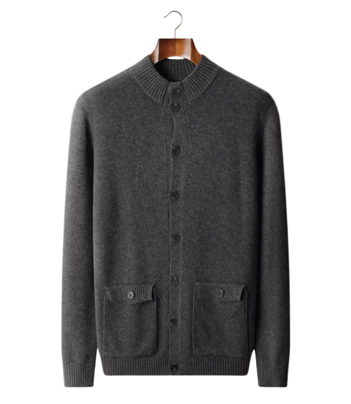 PURE EXTRA - FINE MERINO WOOL BUTTON CARDIGAN - LORMIER - 