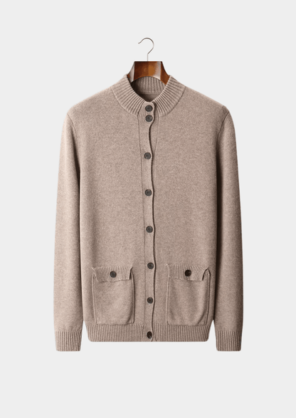 PURE EXTRA - FINE MERINO WOOL BUTTON CARDIGAN - LORMIER - 