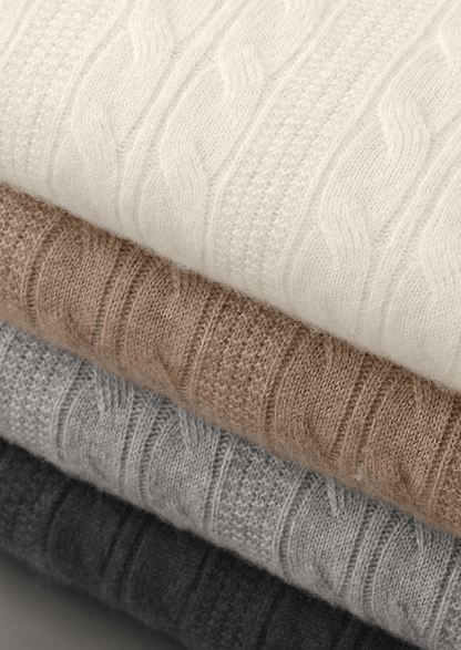PURE EXTRA - FINE MERINO WOOL CABLE CREWNECK - LORMIER - 