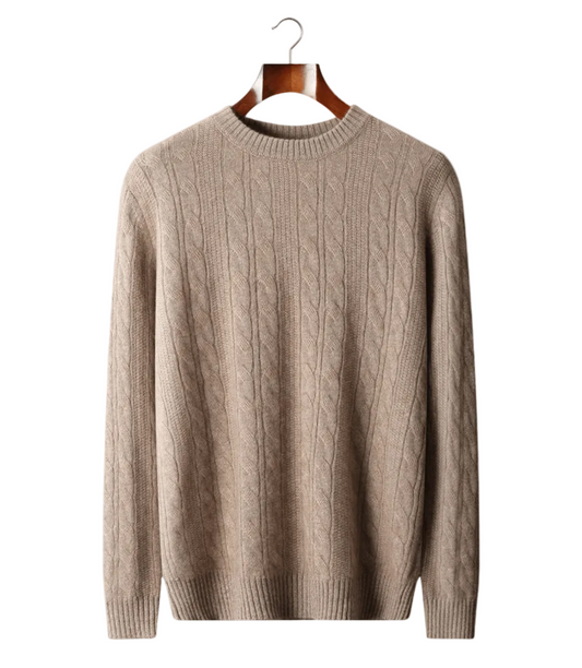 PURE EXTRA - FINE MERINO WOOL CABLE CREWNECK - LORMIER - 