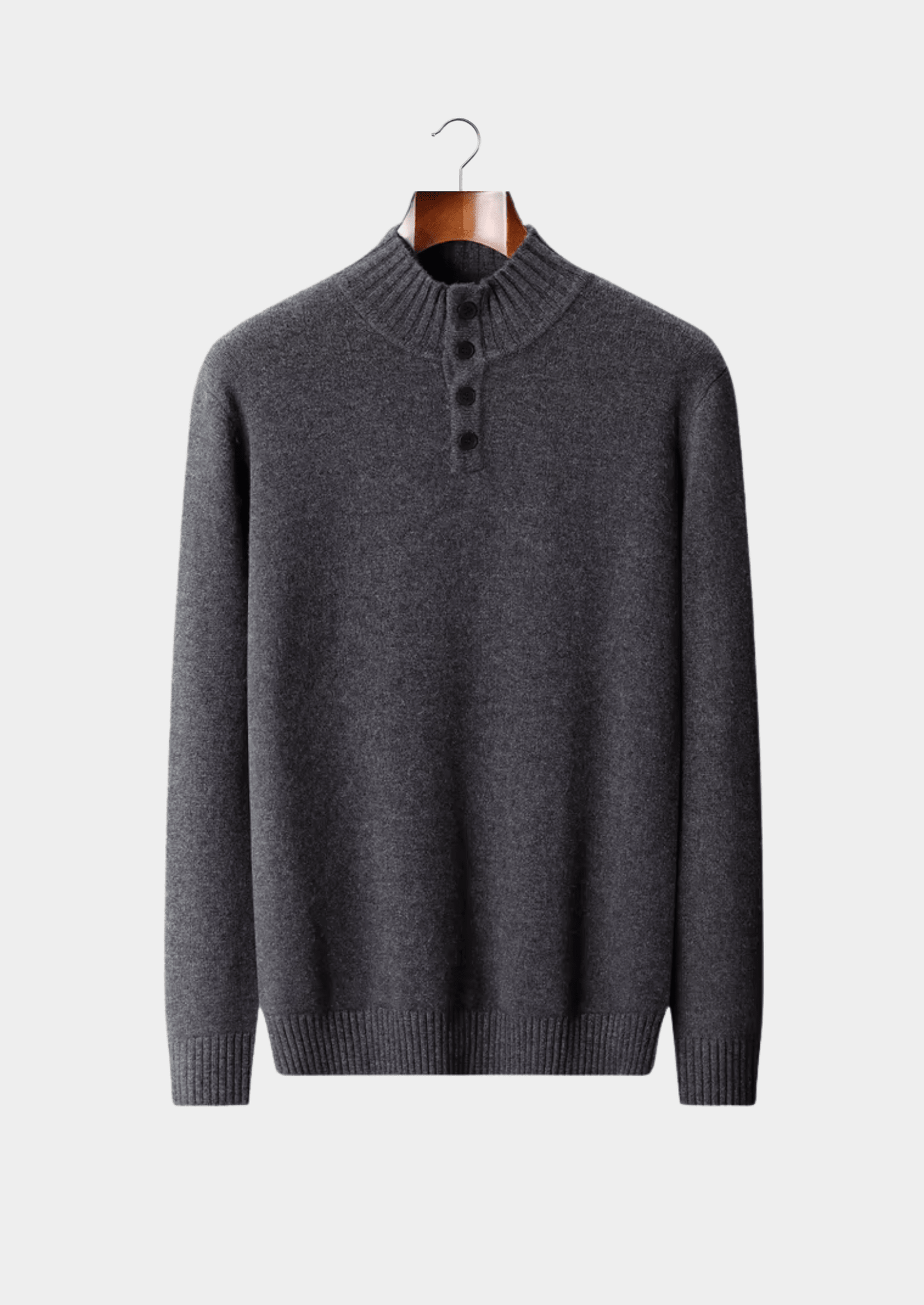 PURE EXTRA - FINE MERINO WOOL CLASSIC BUTTON SWEATER - LORMIER - 
