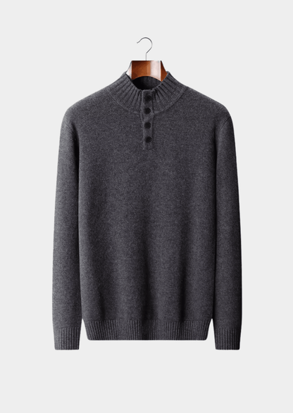 PURE EXTRA - FINE MERINO WOOL CLASSIC BUTTON SWEATER - LORMIER - 
