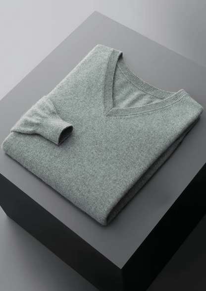 PURE EXTRA - FINE MERINO WOOL CLASSIC V - NECK SWEATER - LORMIER - 