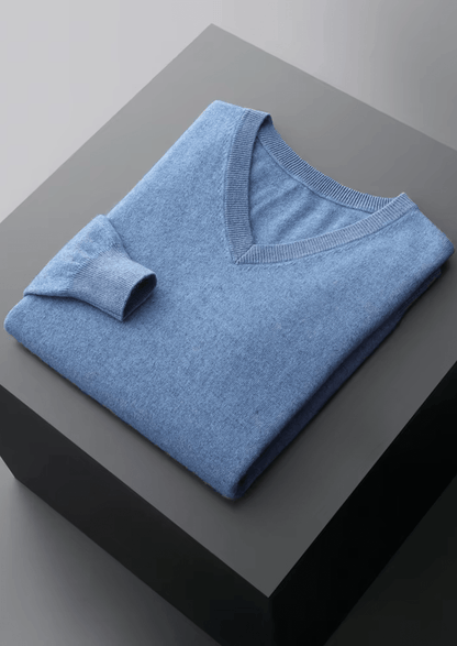 PURE EXTRA - FINE MERINO WOOL CLASSIC V - NECK SWEATER - LORMIER - 