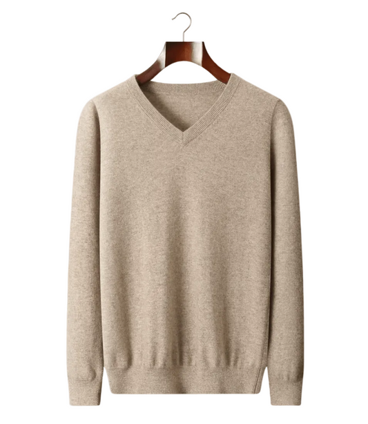 PURE EXTRA - FINE MERINO WOOL CLASSIC V - NECK SWEATER - LORMIER - 