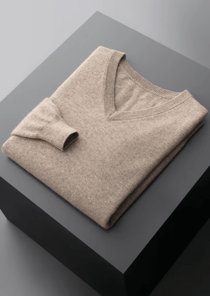 PURE EXTRA - FINE MERINO WOOL CLASSIC V - NECK SWEATER - LORMIER - 