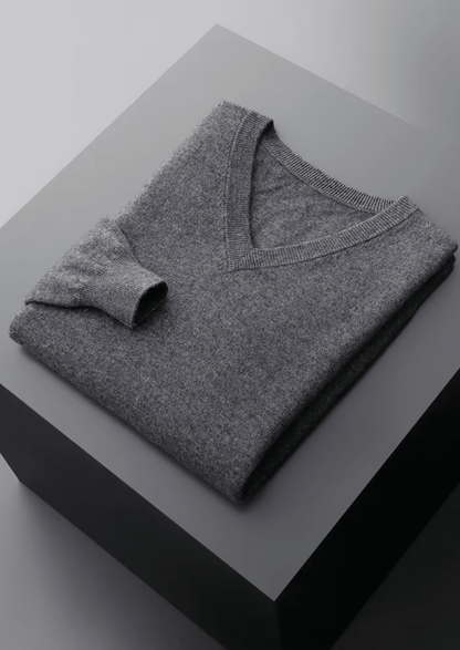 PURE EXTRA - FINE MERINO WOOL CLASSIC V - NECK SWEATER - LORMIER - 