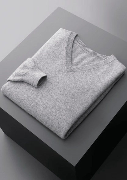 PURE EXTRA - FINE MERINO WOOL CLASSIC V - NECK SWEATER - LORMIER - 