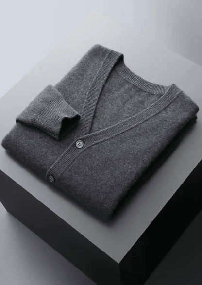 PURE EXTRA - FINE MERINO WOOL ESSENTIAL CARDIGAN - LORMIER - 