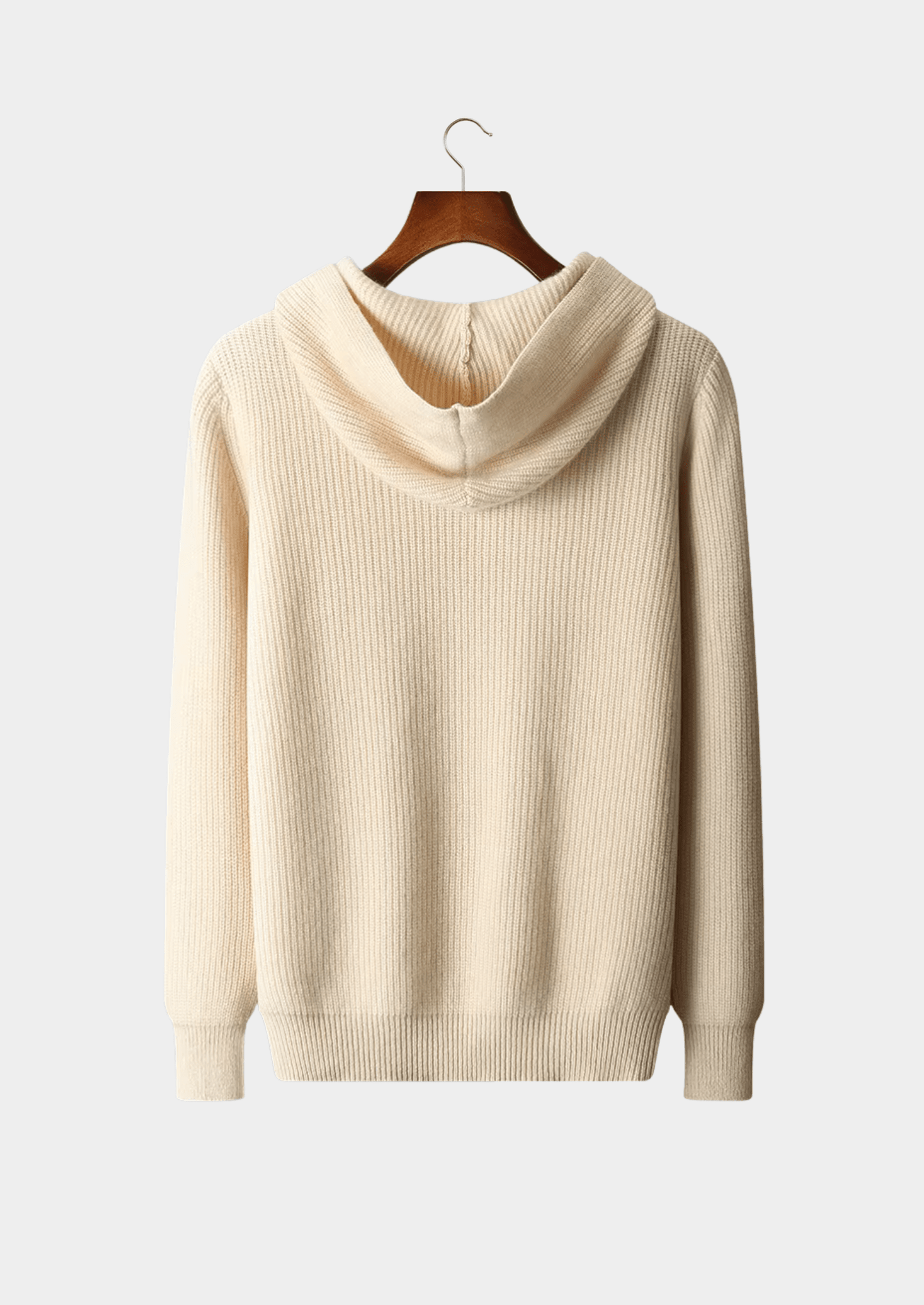 PURE EXTRA - FINE MERINO WOOL HALF ZIPPER HOODIE - LORMIER - 