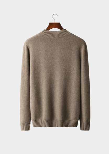 PURE EXTRA - FINE MERINO WOOL JACQUARD MOCKNECK - LORMIER - 