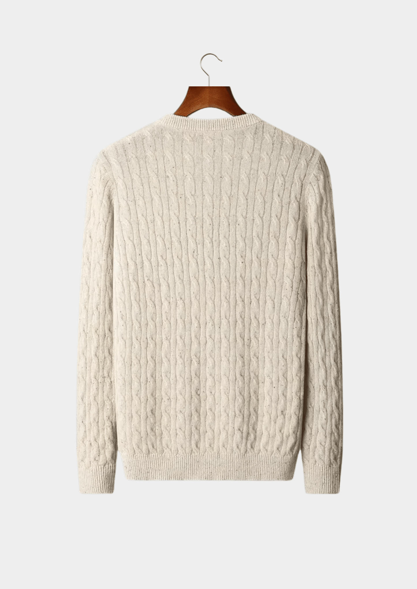 PURE EXTRA - FINE MERINO WOOL NEPPED CABLE CREWNECK - LORMIER - 