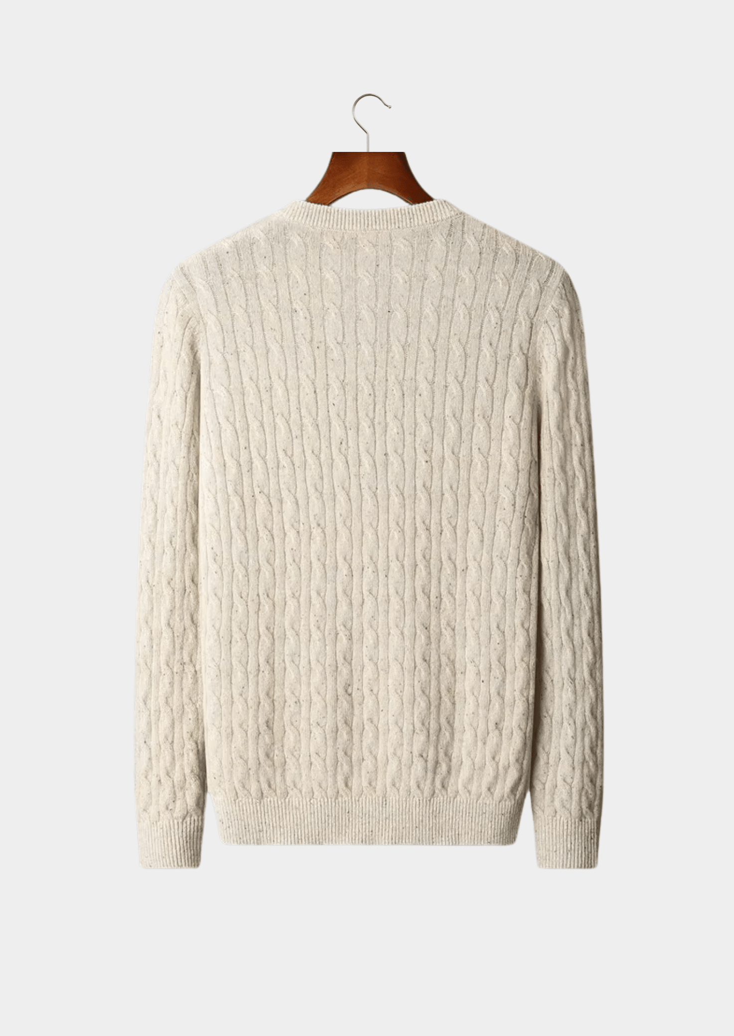 PURE EXTRA - FINE MERINO WOOL NEPPED CABLE CREWNECK - LORMIER - 