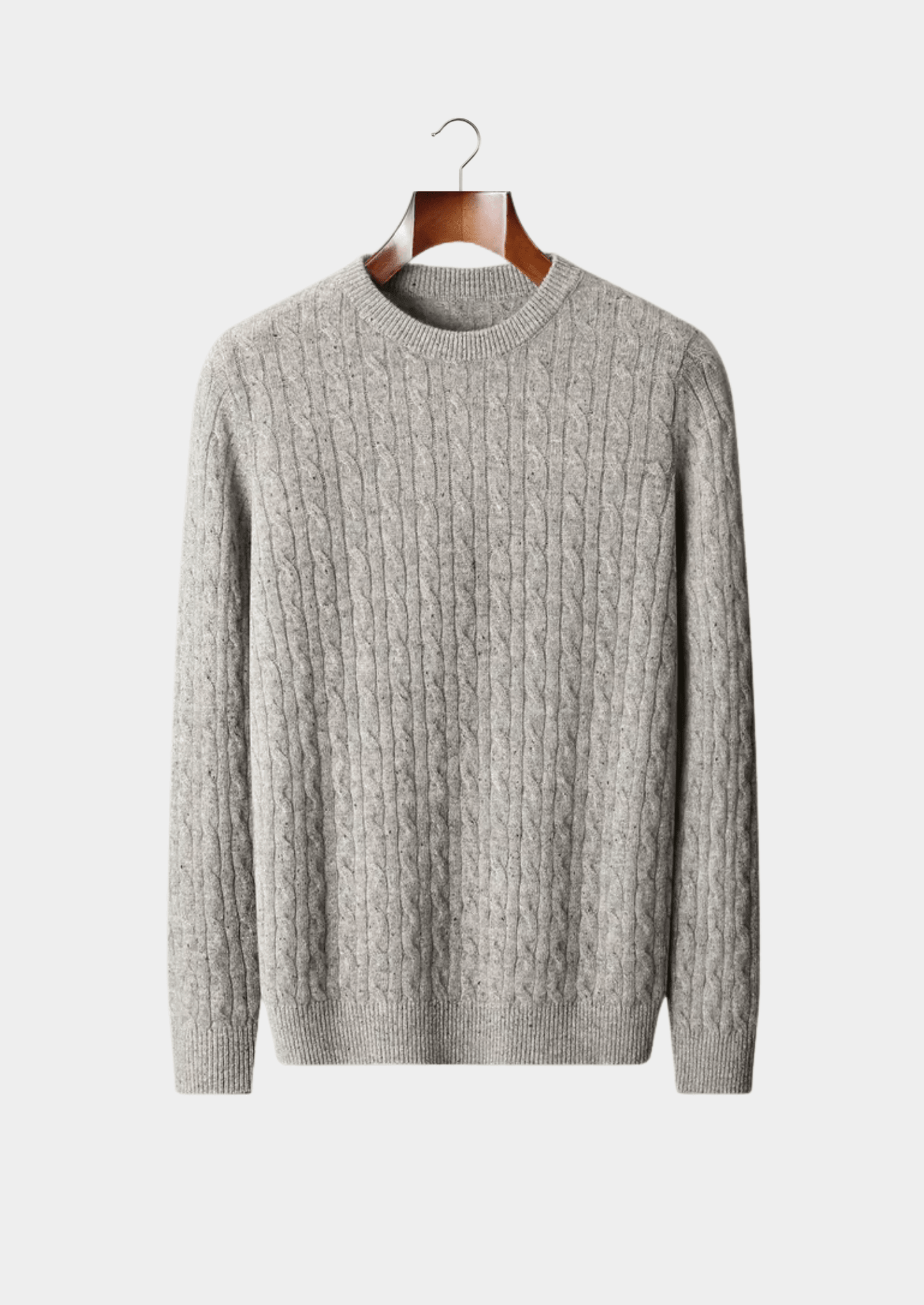 PURE EXTRA - FINE MERINO WOOL NEPPED CABLE CREWNECK - LORMIER - 