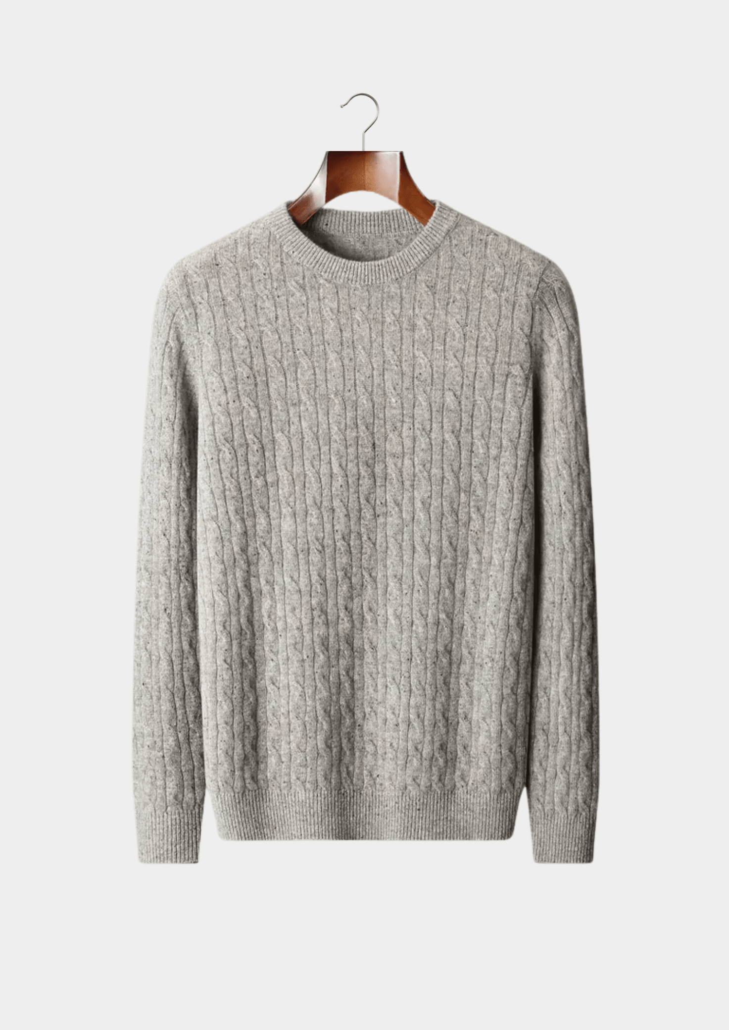 PURE EXTRA - FINE MERINO WOOL NEPPED CABLE CREWNECK - LORMIER - 