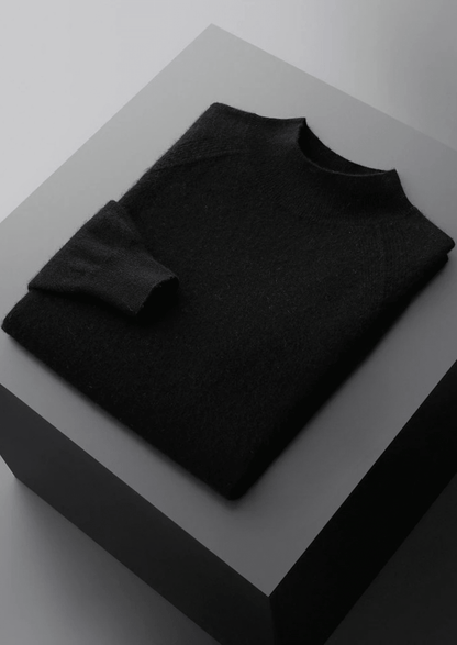 PURE EXTRA - FINE MERINO WOOL RAGLAN MOCKNECK - LORMIER - 