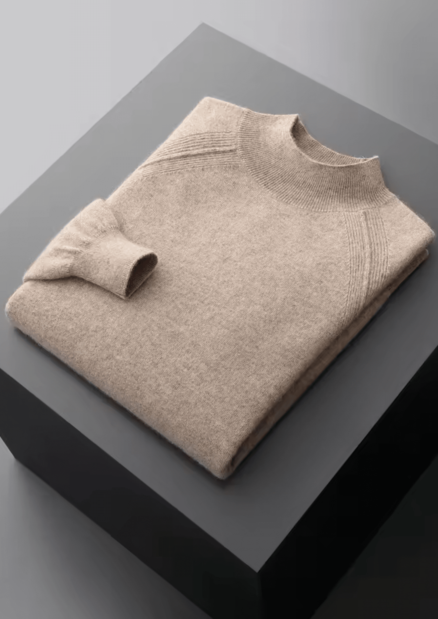 PURE EXTRA - FINE MERINO WOOL RAGLAN MOCKNECK - LORMIER - 