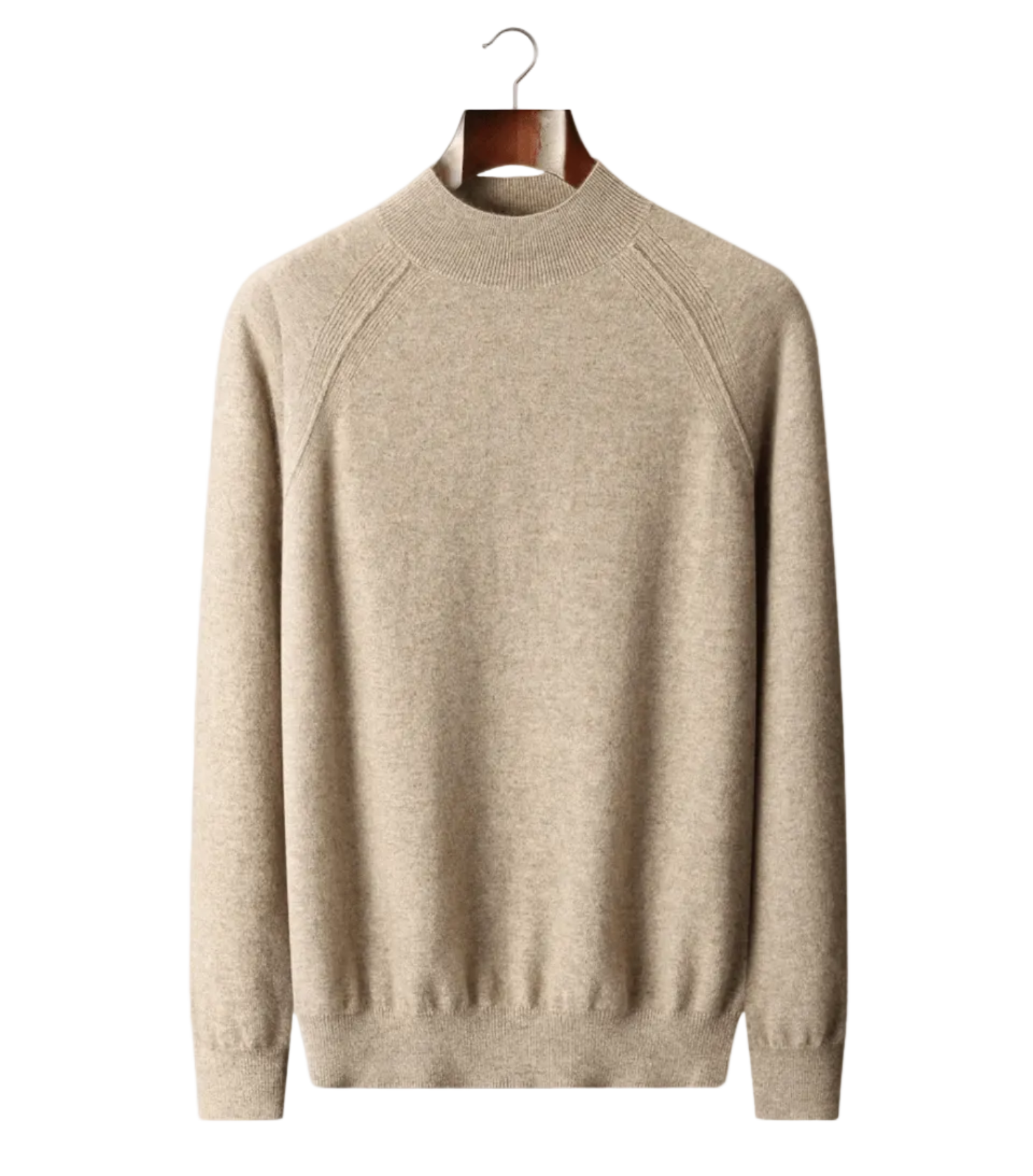 PURE EXTRA - FINE MERINO WOOL RAGLAN MOCKNECK - LORMIER - 