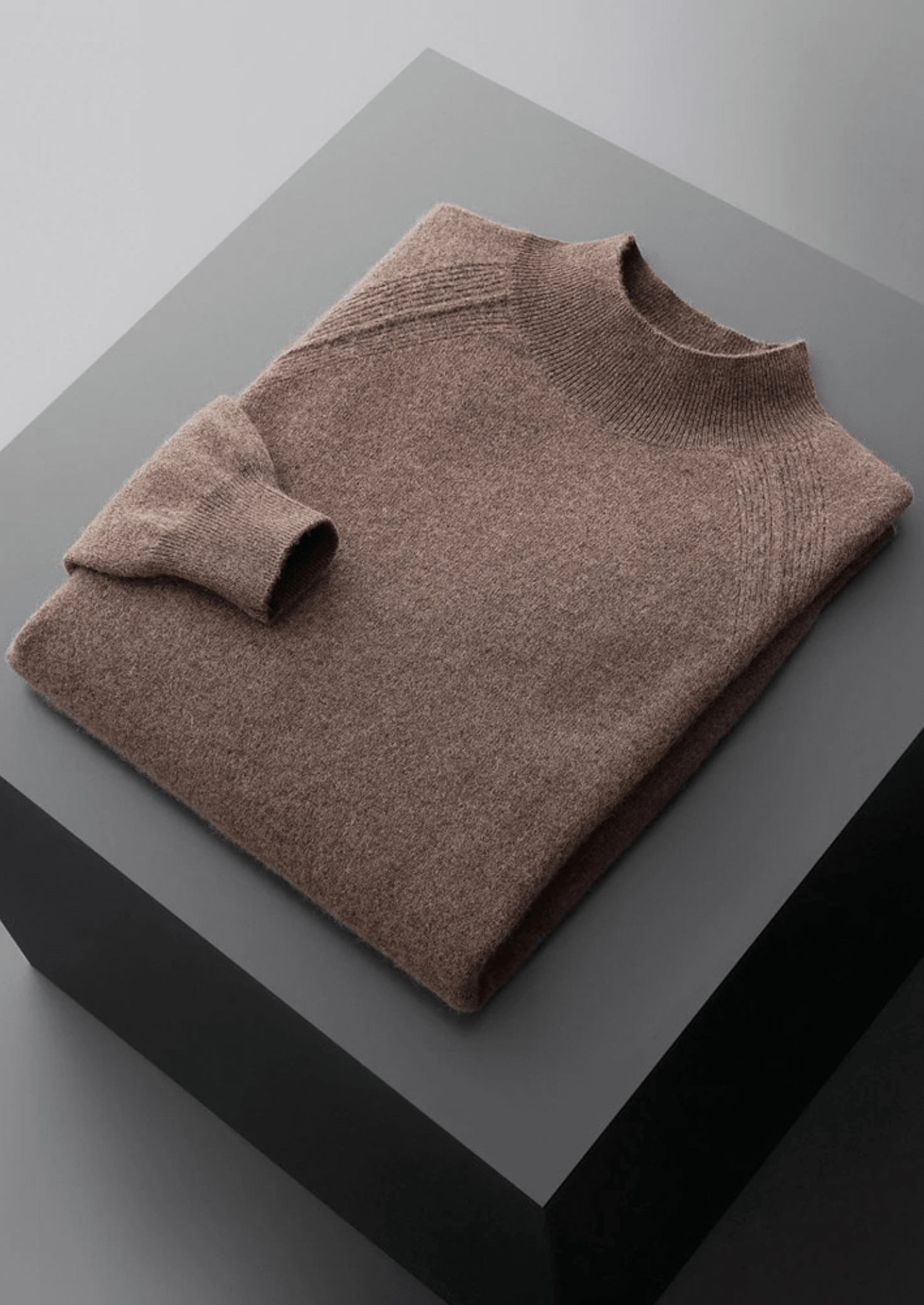 PURE EXTRA - FINE MERINO WOOL RAGLAN MOCKNECK - LORMIER - 