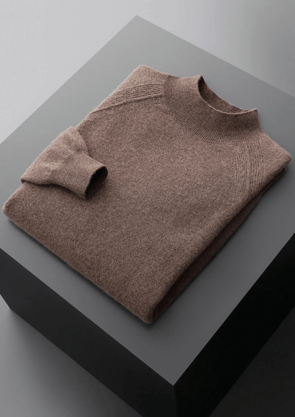 PURE EXTRA - FINE MERINO WOOL RAGLAN MOCKNECK - LORMIER - 
