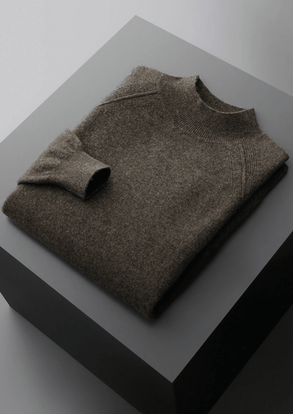 PURE EXTRA - FINE MERINO WOOL RAGLAN MOCKNECK - LORMIER - 