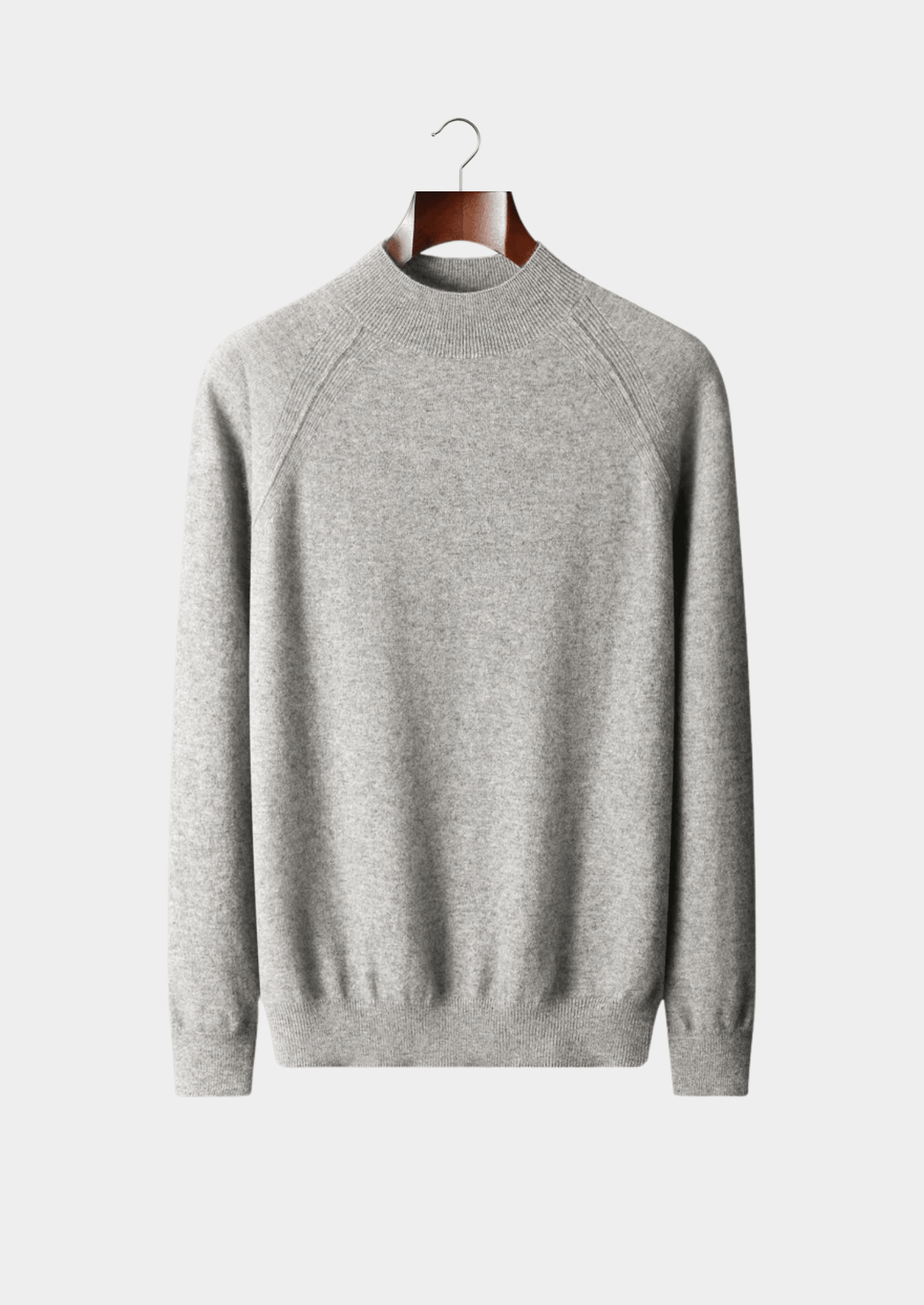 PURE EXTRA - FINE MERINO WOOL RAGLAN MOCKNECK - LORMIER - 