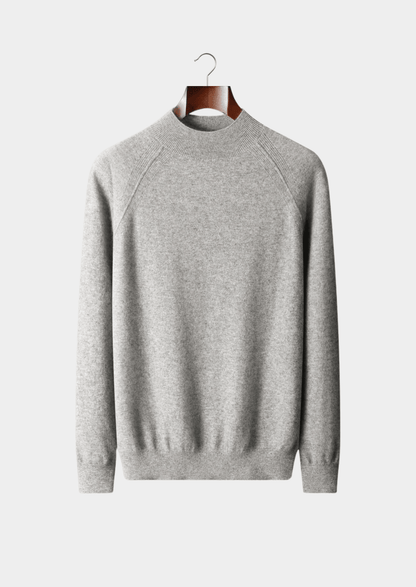 PURE EXTRA - FINE MERINO WOOL RAGLAN MOCKNECK - LORMIER - 