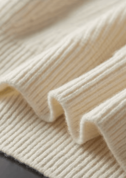 PURE EXTRA - FINE MERINO WOOL RIBBED HALF - ZIP - LORMIER - 