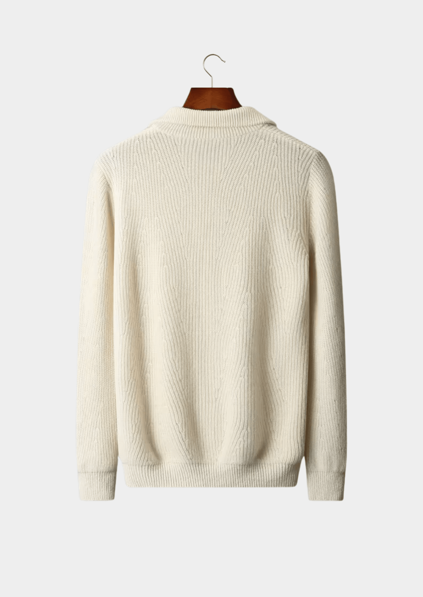 PURE EXTRA - FINE MERINO WOOL RIBBED HALF - ZIP - LORMIER - 