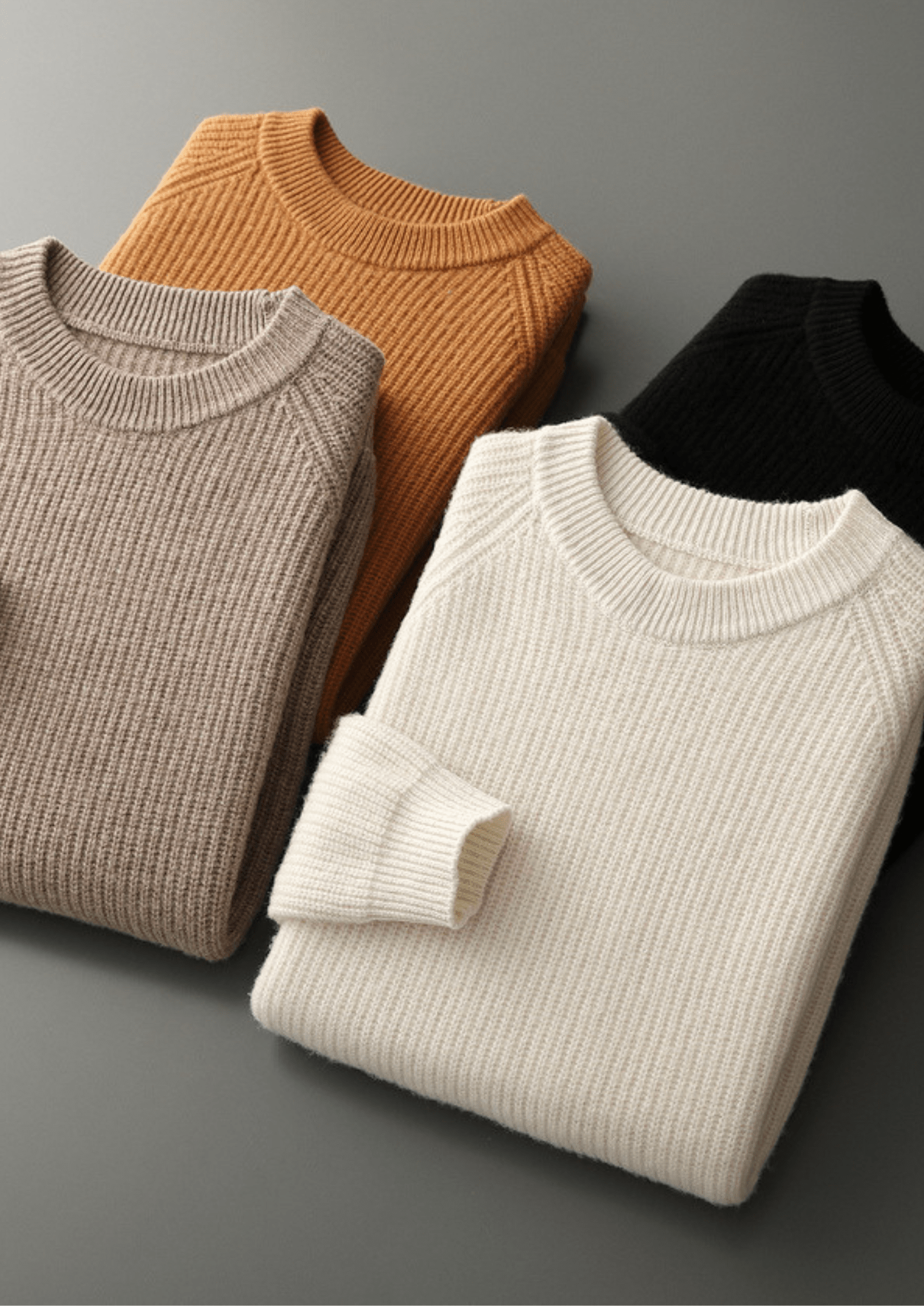 PURE EXTRA - FINE MERINO WOOL RIBBED RAGLAN CREWNECK - LORMIER - 