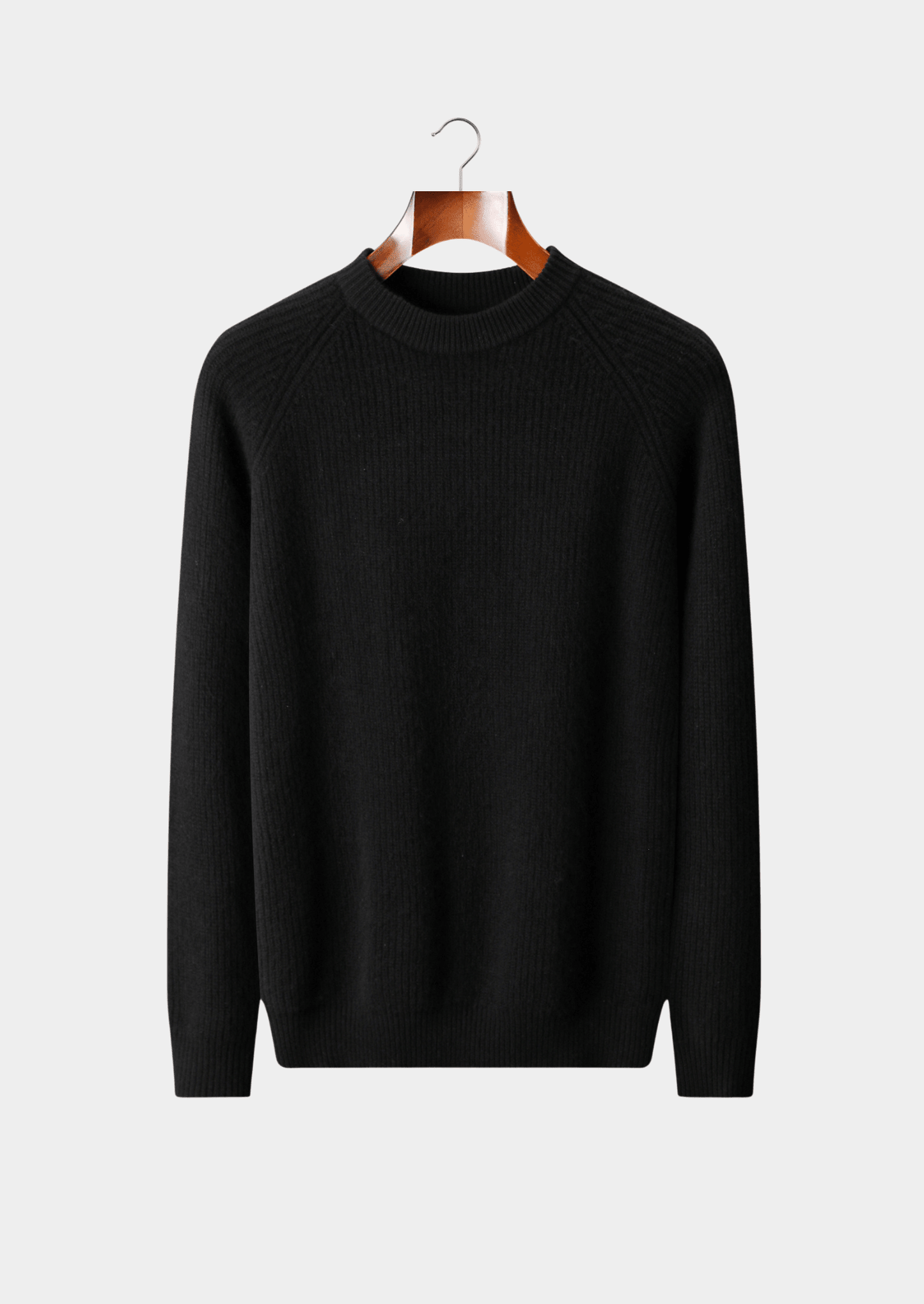 PURE EXTRA - FINE MERINO WOOL RIBBED RAGLAN CREWNECK - LORMIER - 