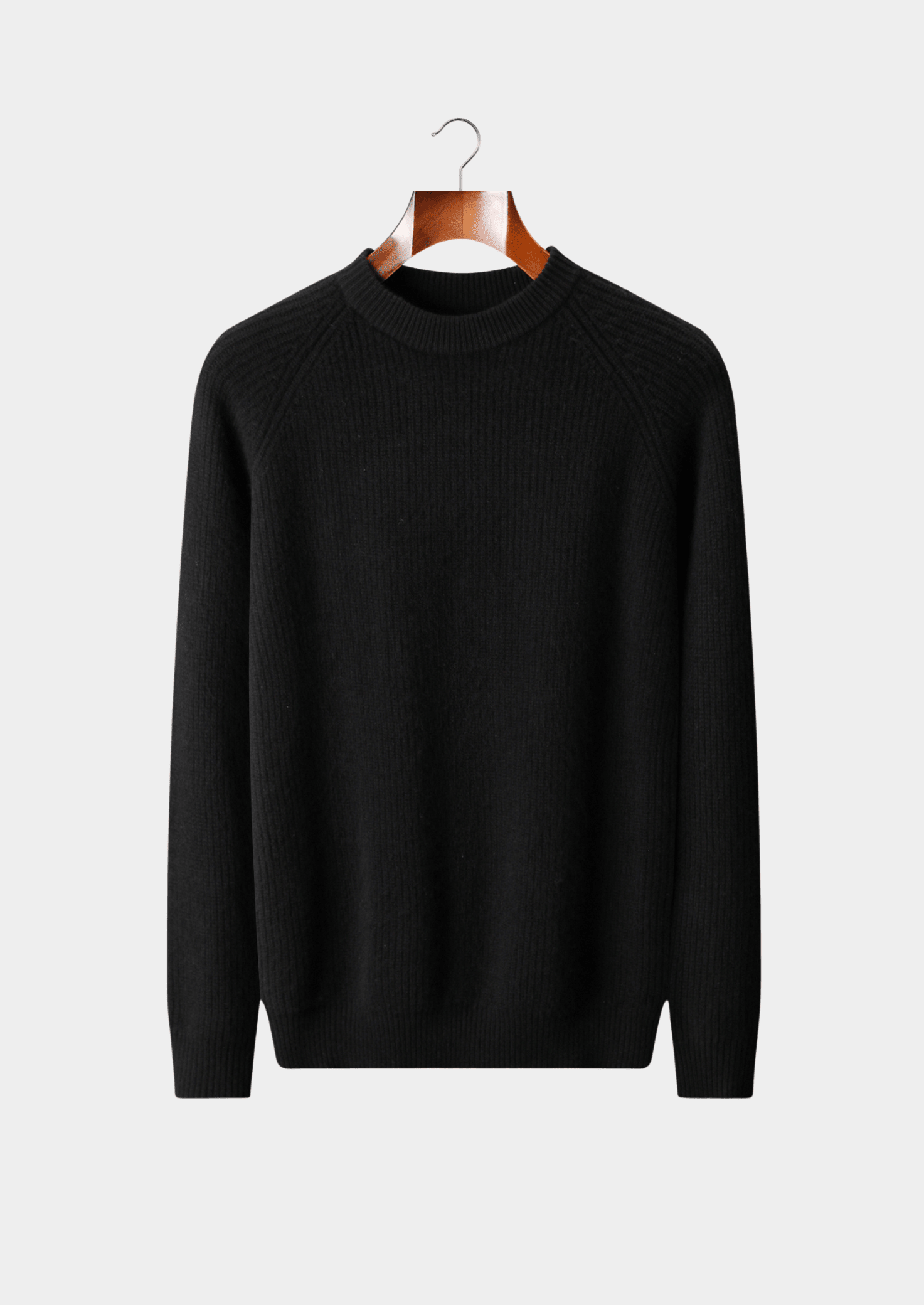 PURE EXTRA - FINE MERINO WOOL RIBBED RAGLAN CREWNECK - LORMIER - 