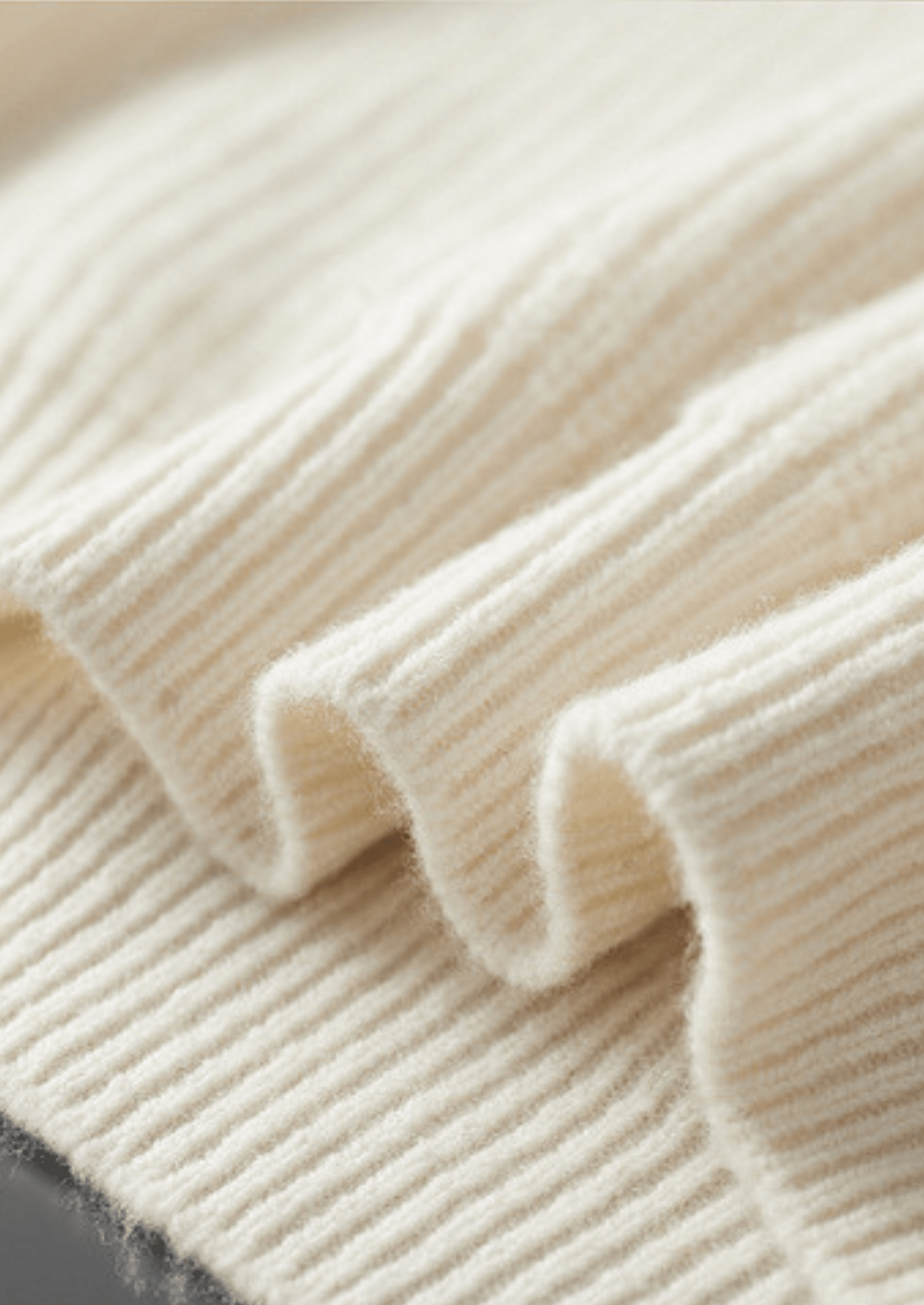 PURE EXTRA - FINE MERINO WOOL RIBBED RAGLAN CREWNECK - LORMIER - 