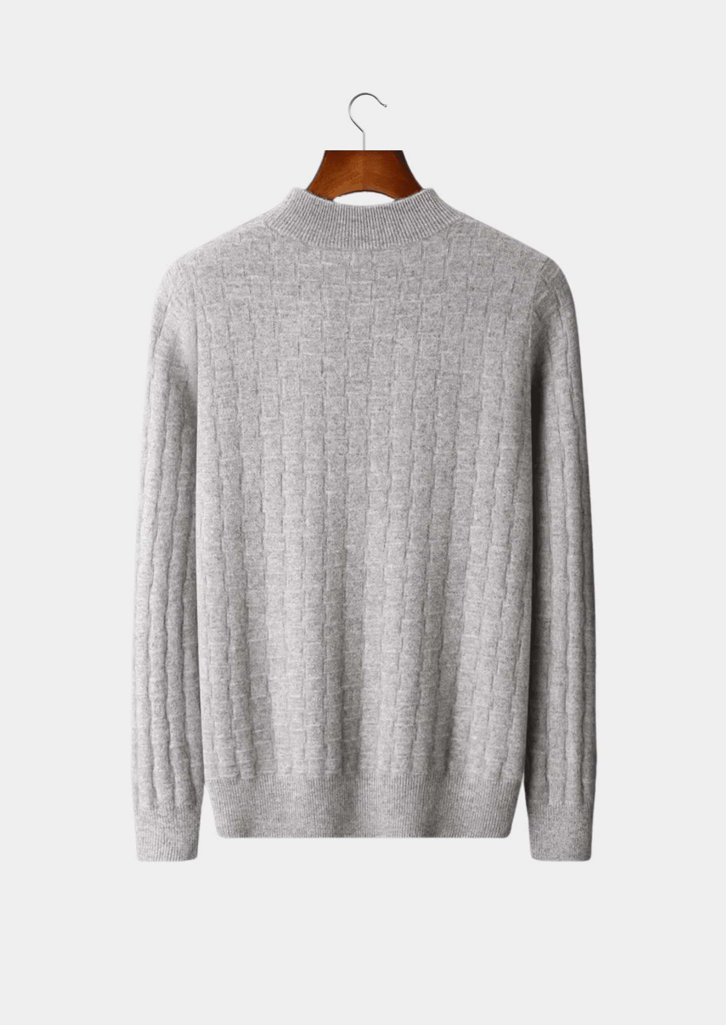 PURE EXTRA - FINE MERINO WOOL TEXTURED MOCKNECK - LORMIER - 